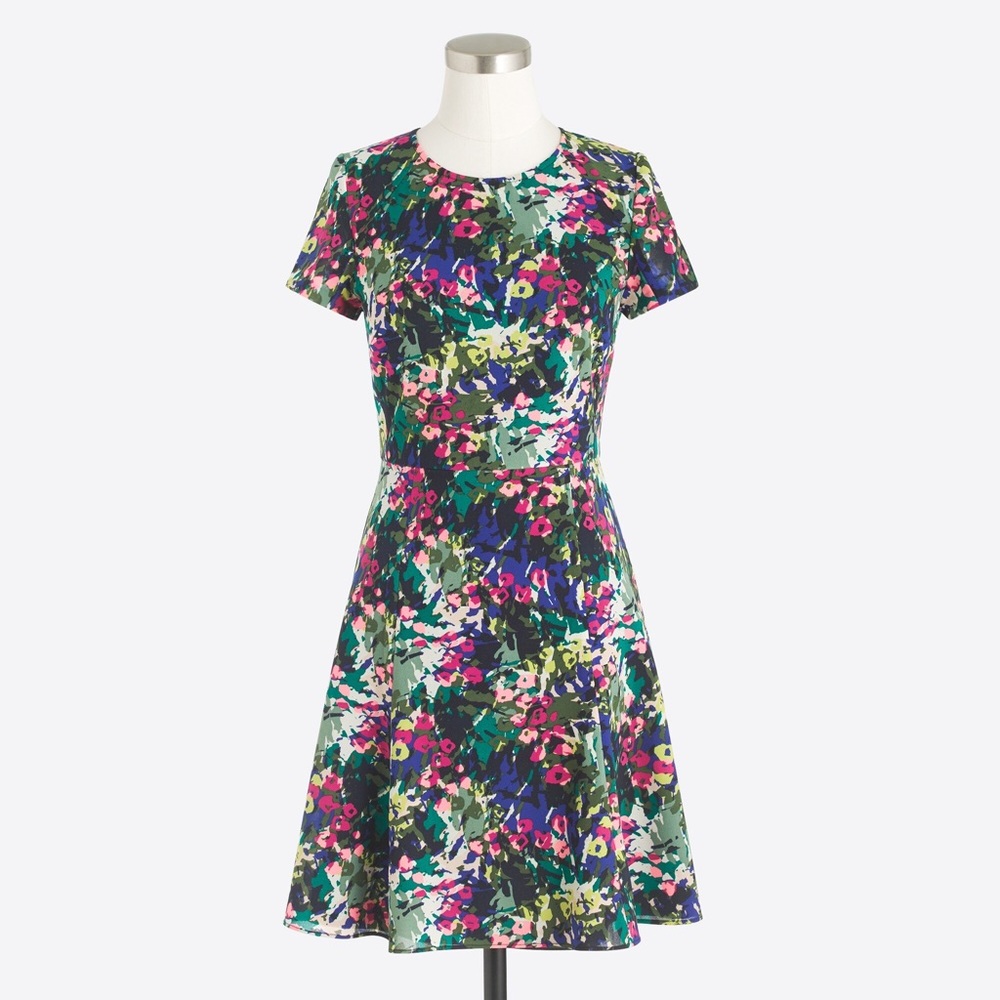 J. Crew Factory Floral Print Dress - Multicolor
